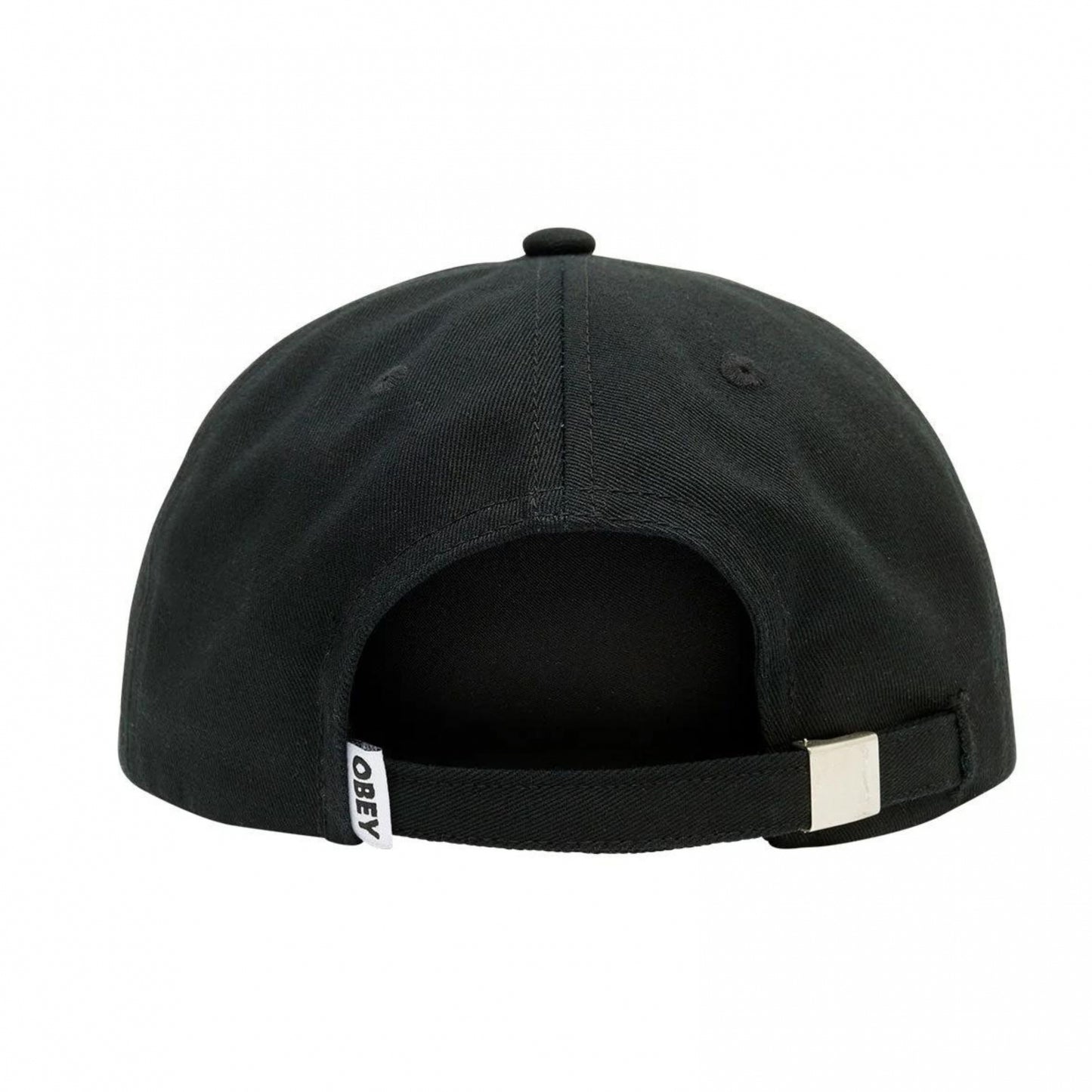 BLACK Bold Twill 6 Panel Snapback