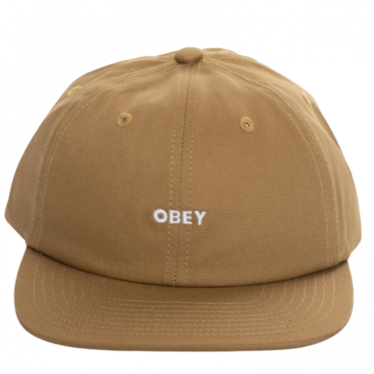 Bold Twill 6 Panel Snapback MARRONE