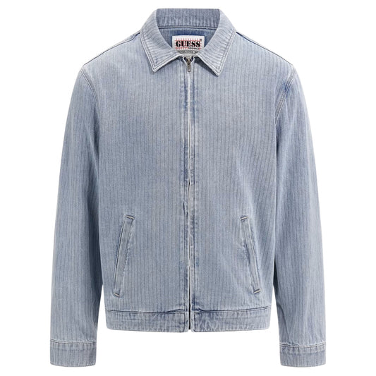 Guess Herringbone Denim Jacket LIGHT BLUE