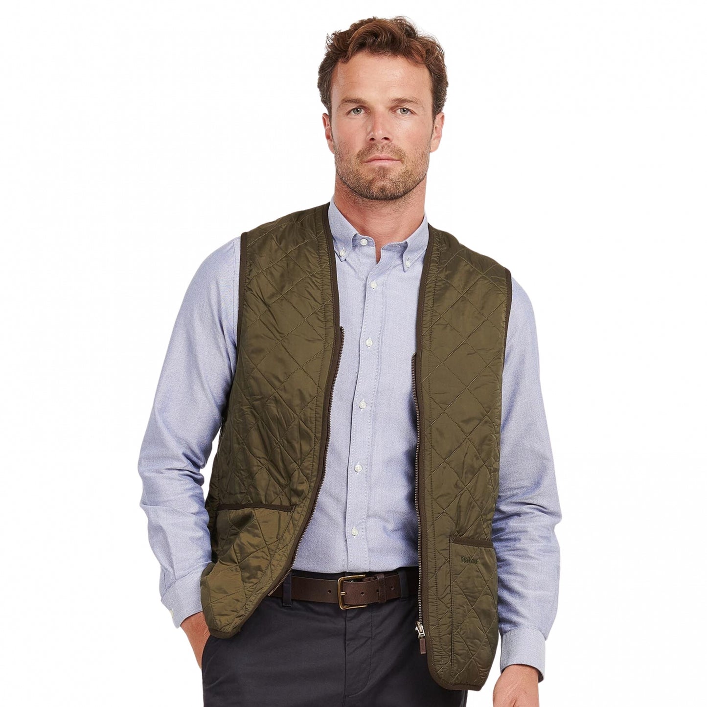 Barbour Polarquilt Waistcoat Zip Liner Vest OLIVE GREEN