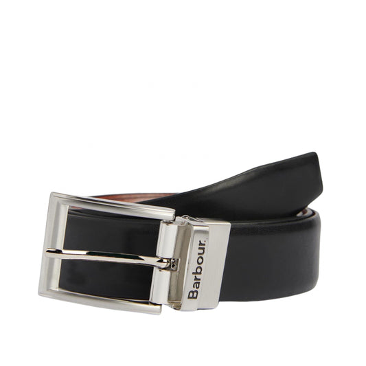 Cintura Barbour Fife Reversible Leather Belt NERO