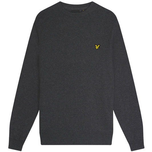 Maglione Lyle e Scott Crewneck Cotton Merino Jumpe GRIGIO