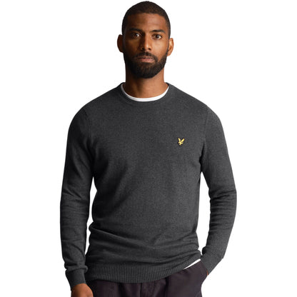 Maglione Lyle e Scott Crewneck Cotton Merino Jumpe GRIGIO