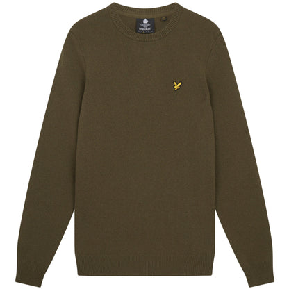 Maglione Lyle e Scott Crewneck Lambswool Blend Jum VERDE OLIVA