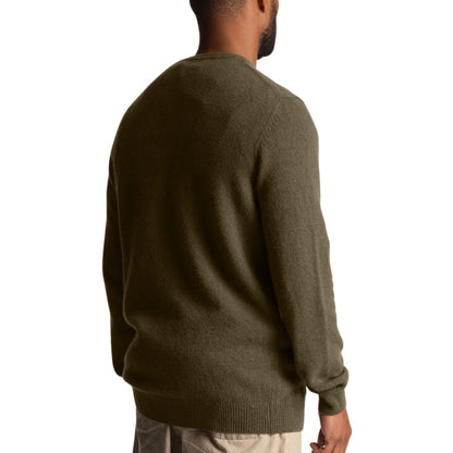 Maglione Lyle e Scott Crewneck Lambswool Blend Jum VERDE OLIVA