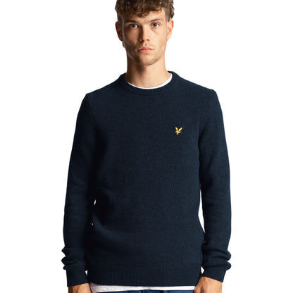 Maglione Lyle e Scott Crewneck Lambswool Blend Jum BLU