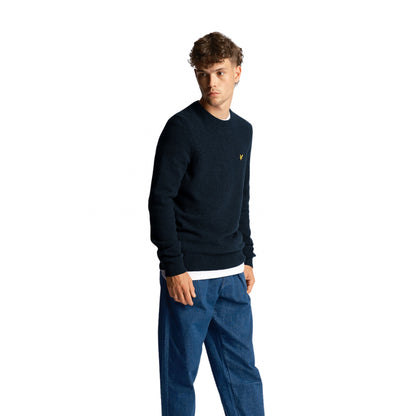 Maglione Lyle e Scott Crewneck Lambswool Blend Jum BLU