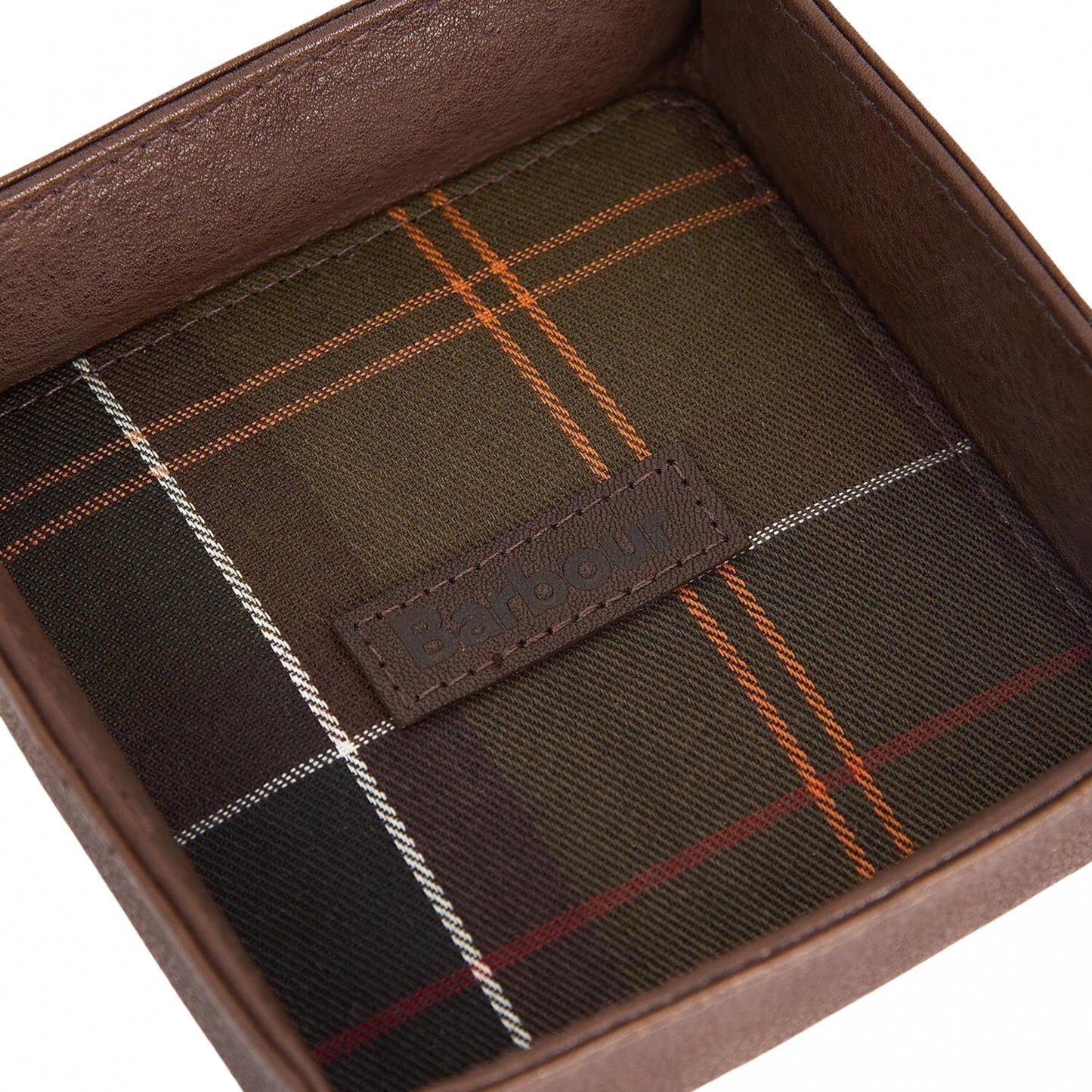 Set Regalo Barbour Leather Valet Tray Card Holder TARTAN