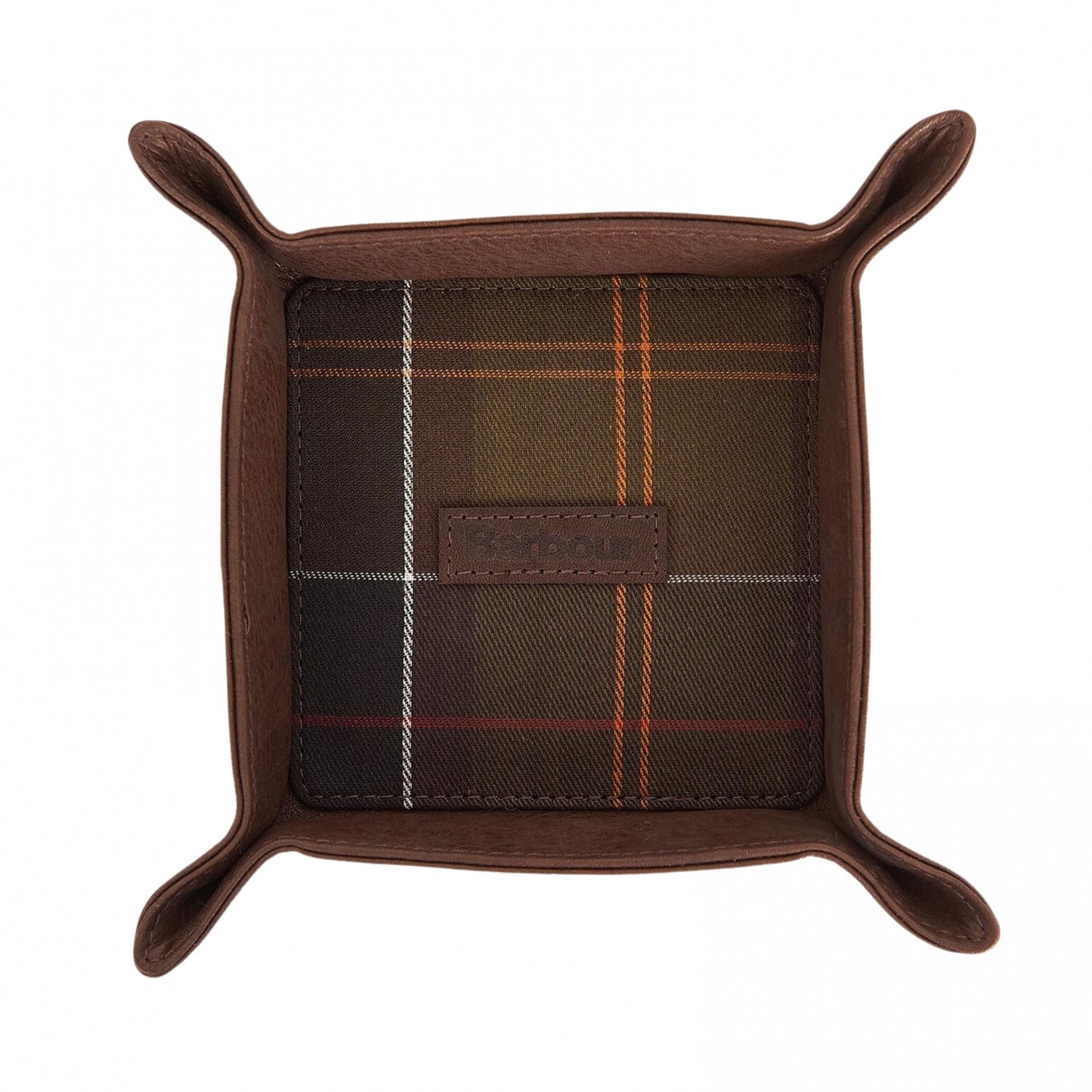 Set Regalo Barbour Leather Valet Tray Card Holder TARTAN