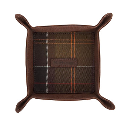 Set Regalo Barbour Leather Valet Tray Card Holder TARTAN