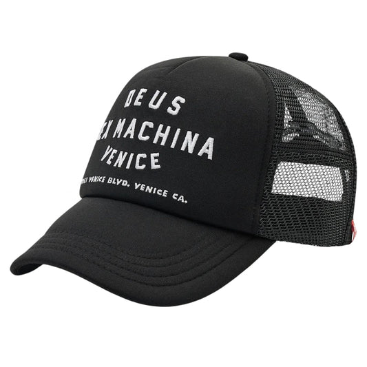 Deus Venice Address Trucker BLACK hat