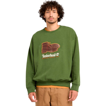 Felpa Timberland New Box Fit Badge Crewneck