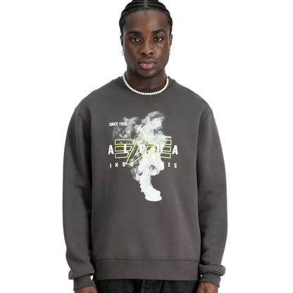 Felpa Alpha Industries Smoke Logo Sweater