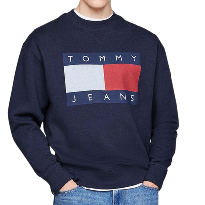 Felpa Tommy Jeans Relax Melange Flag Crew