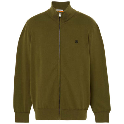 Maglione Timberland William River Cotton Full Zip VERDE OLIVA