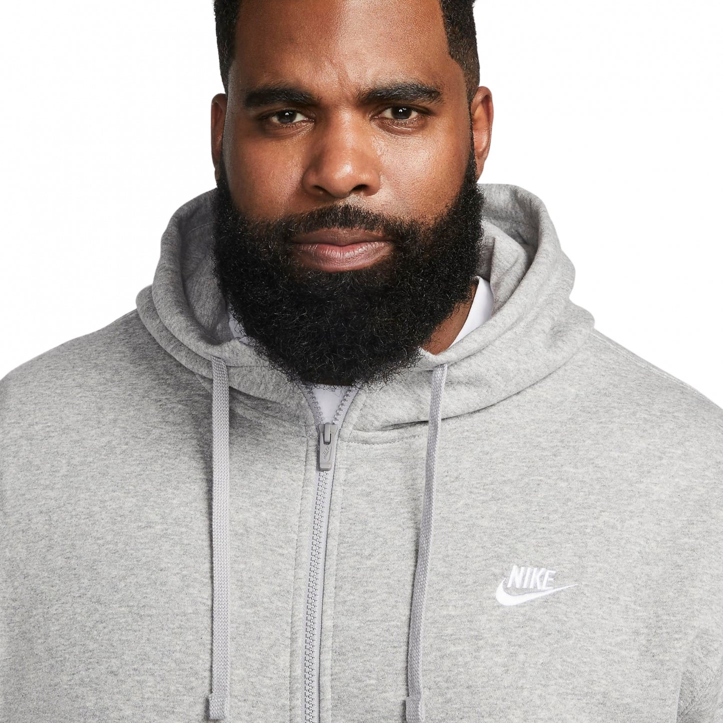 Felpa Nike Sportswear Club Hoodie Full Zip GRIGIO