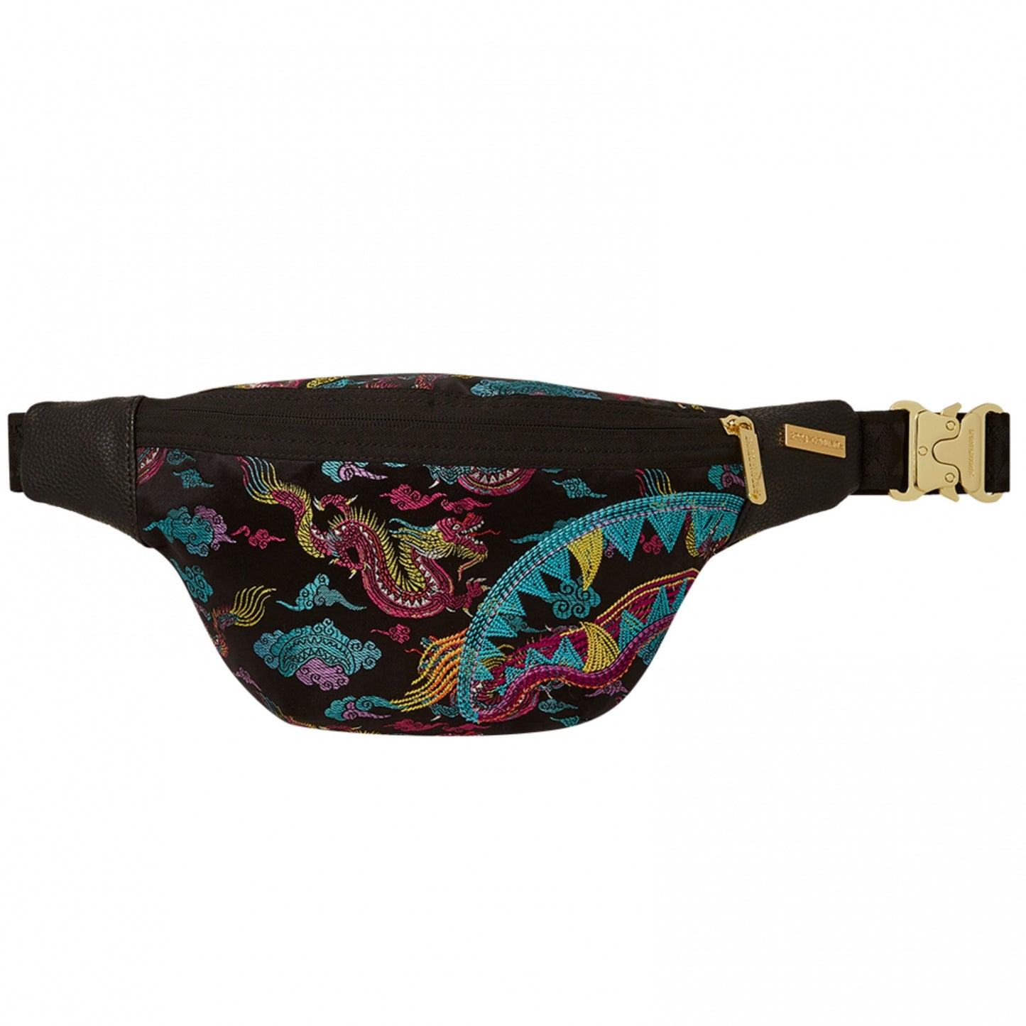 Sprayground Embroidered Dragons Savvy Crossbody Waist Bag