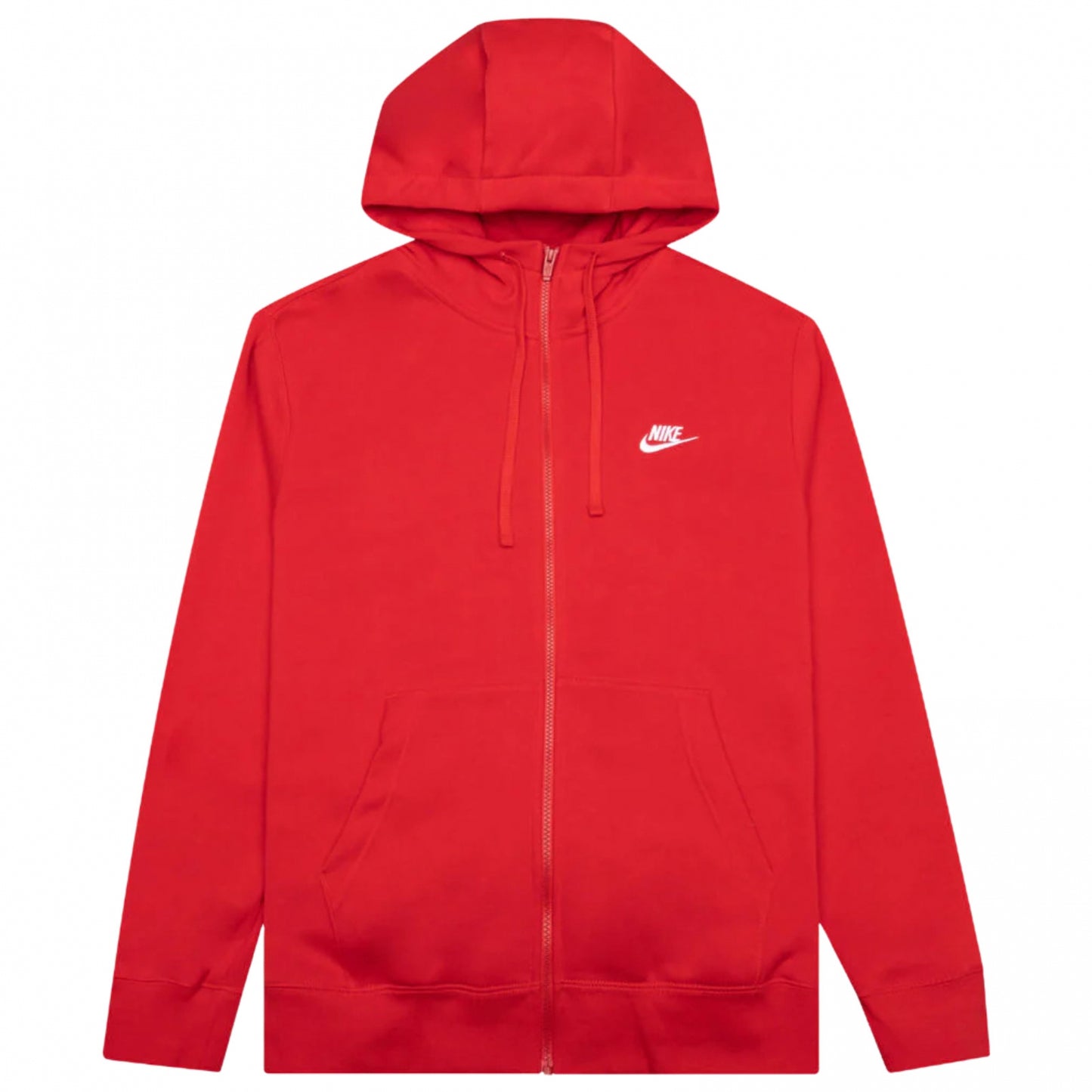 Felpa Nike Sportswear Club Hoodie Full Zip ROSSO