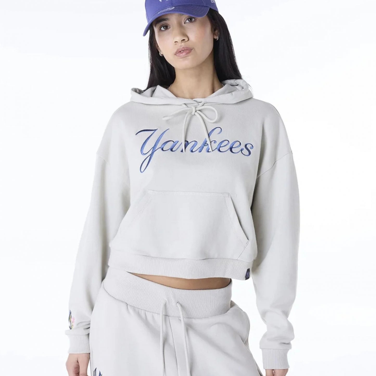 Felpa Donna New Era MLB Graphic Crop Hoodie NEYYAN UNICO